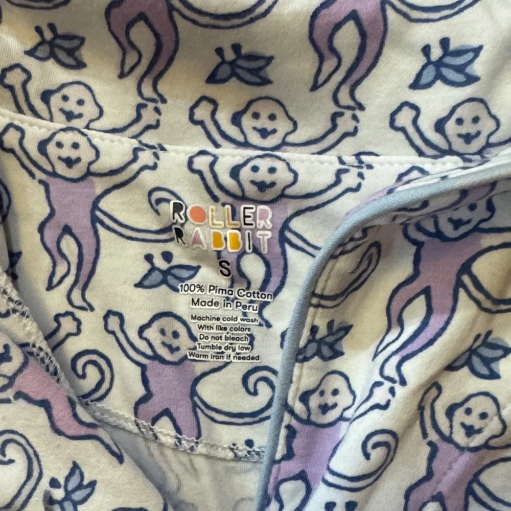 Roller Rabbit Pajamas with Purple monkeys - Picture 2 of 3